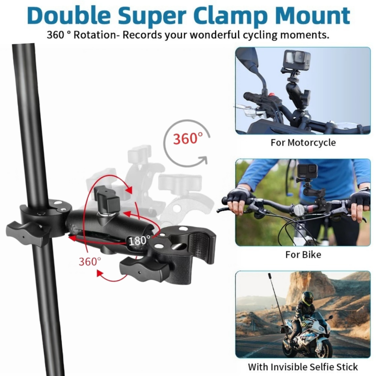 Double-Clip Fixed Umbrella Sta - Reflector Arm Clamp ulasan dan harga