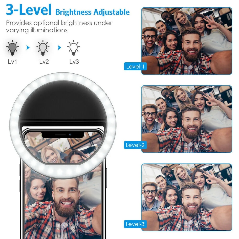USB Rechargeable LED Selfie Ri - Photography Lighting Accessories ulasan dan harga