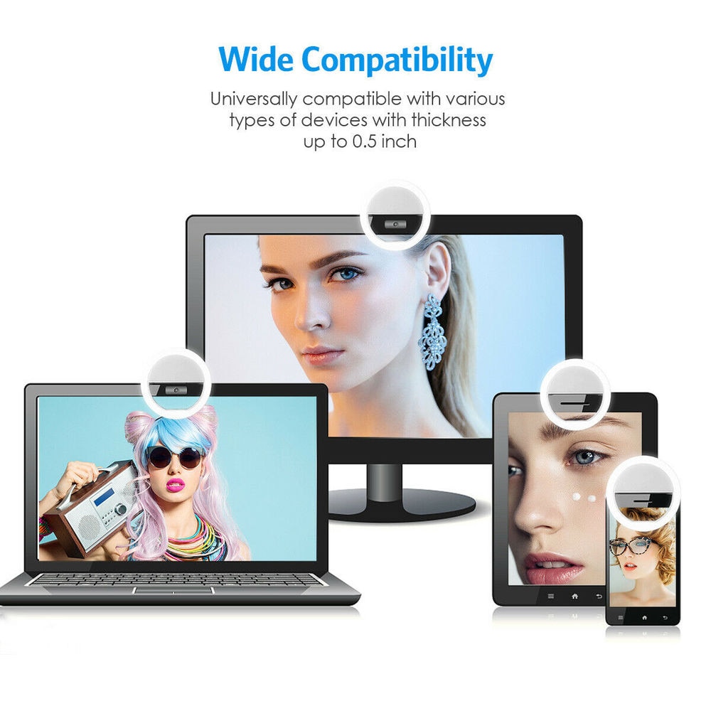 USB Rechargeable LED Selfie Ri - Photography Lighting Accessories ulasan dan harga