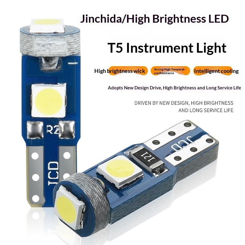 10Pcs T5 Led Bulb Canbus W3W 7 - Interior Photography Lighting ulasan dan harga