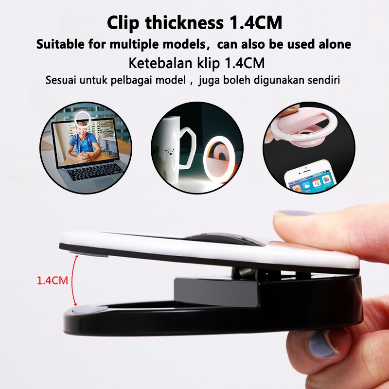 LED Selfie Ring Light 3 Level  - Photography Lighting Equipment ulasan dan harga