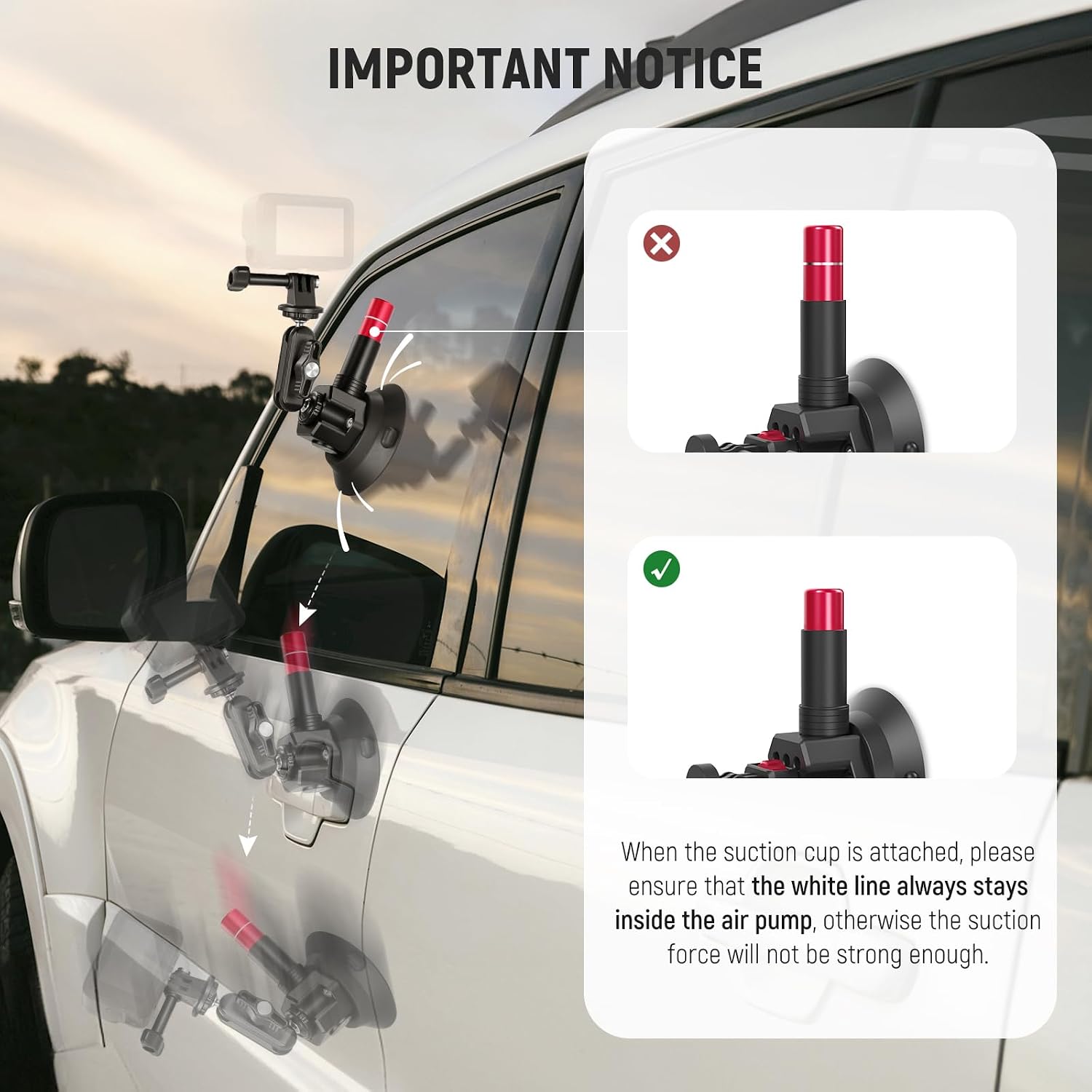 NEEWER Triple Suction Cup Car  - Insta360 Camera X4 ulasan dan harga