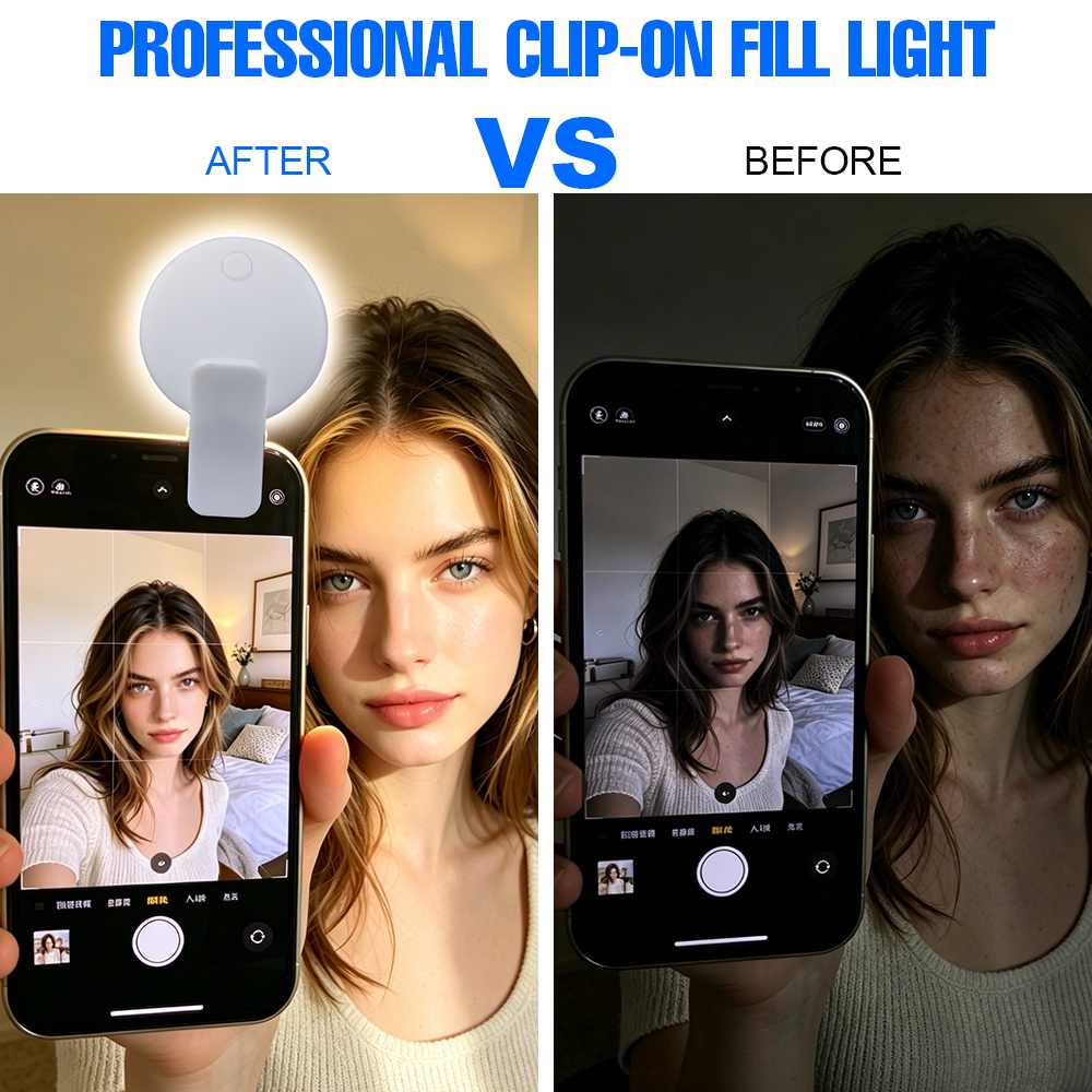 Clip LED Selfie Fill Light 3 B - Photography Lighting Equipment ulasan dan harga