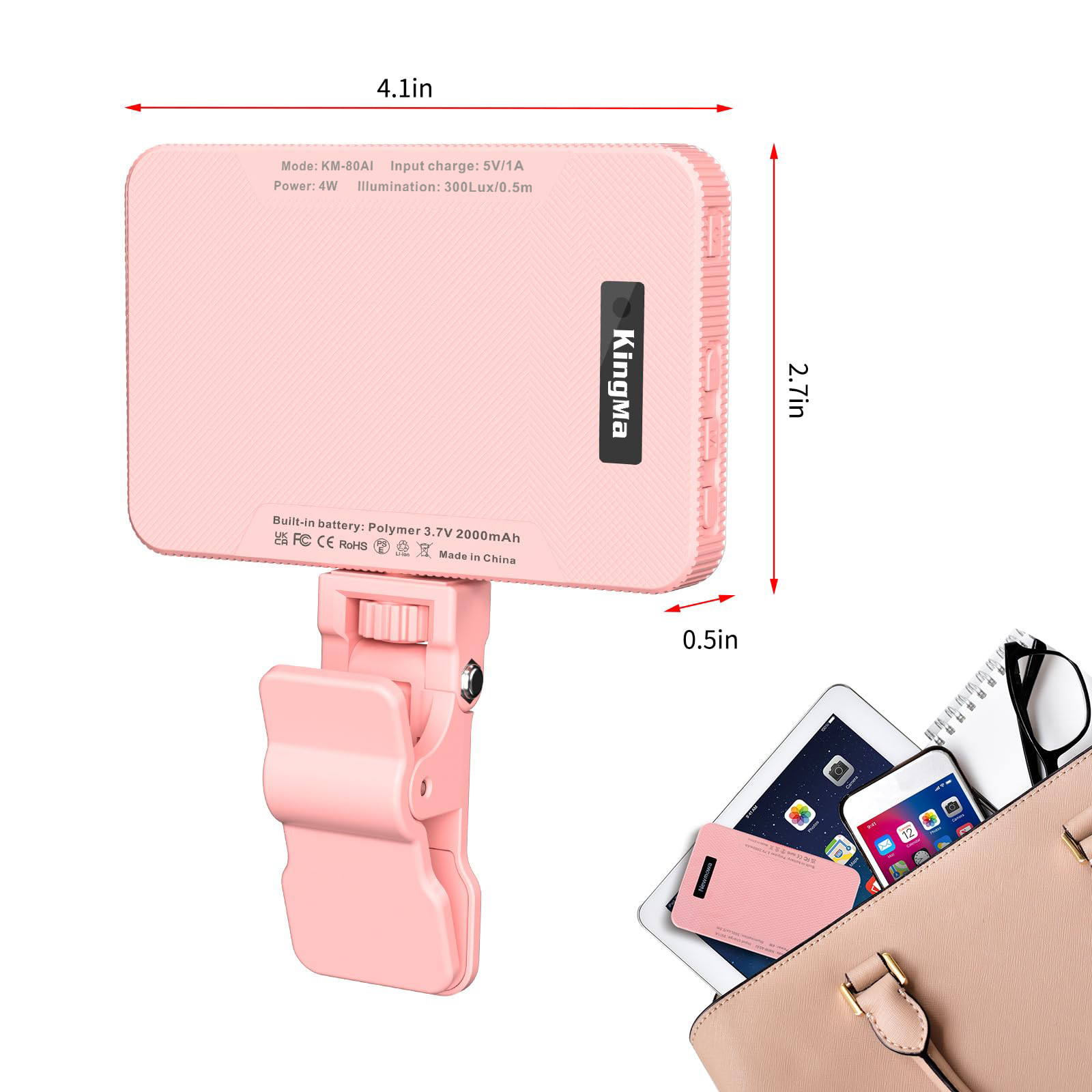 King Ma Pink Rechargeable Self - Photography Lighting Accessories ulasan dan harga