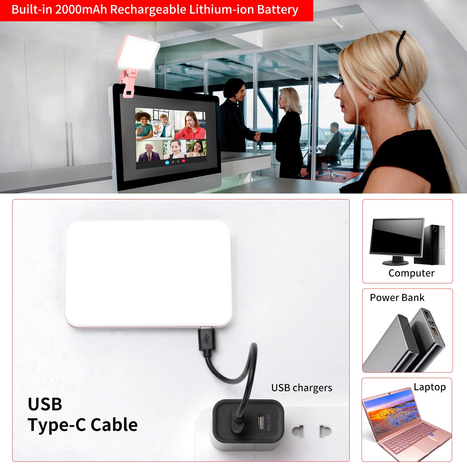 King Ma Pink Rechargeable Self - Photography Lighting Accessories ulasan dan harga