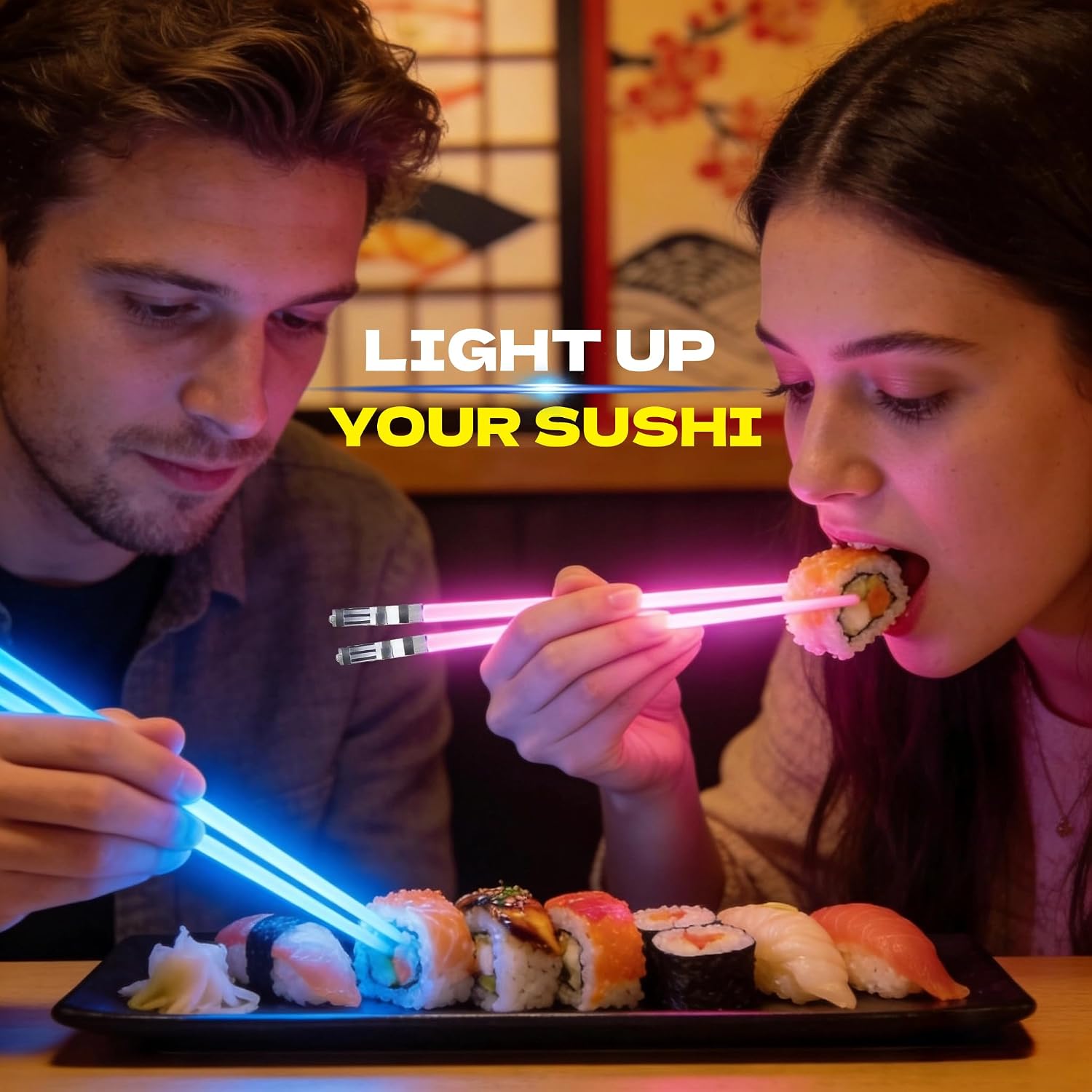 LED Luminous Chopsticks Lights - Photography Lighting For Food ulasan dan harga