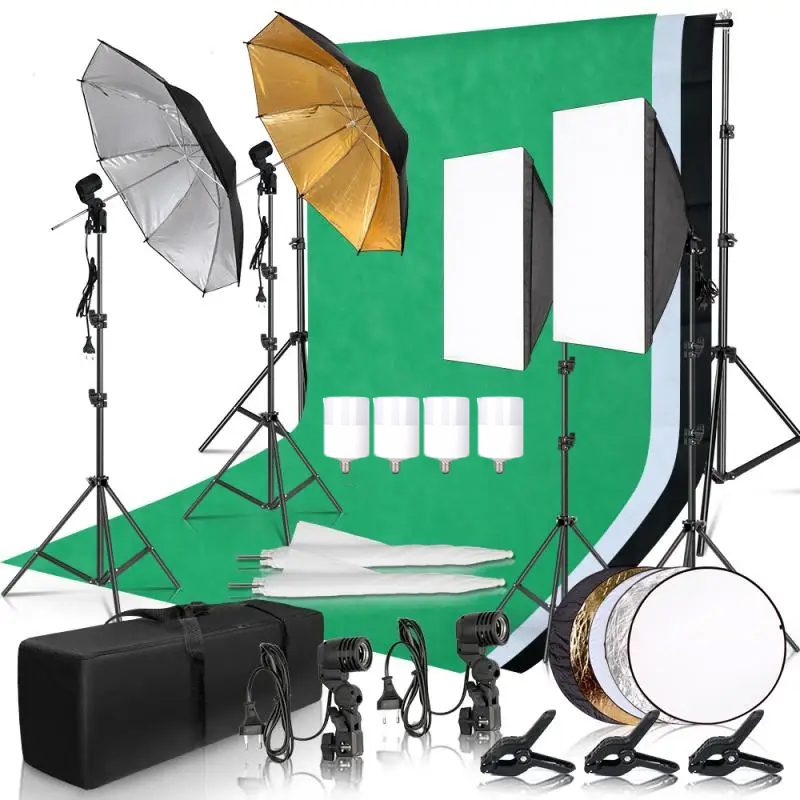 Photography Lighting Kit Umbre - Photography Lighting Kit With Backdrop ulasan dan harga