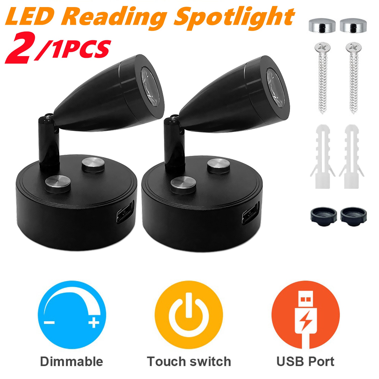 2/1PCS Silver/Black DC 12-24V  - Interior Photography Lighting ulasan dan harga